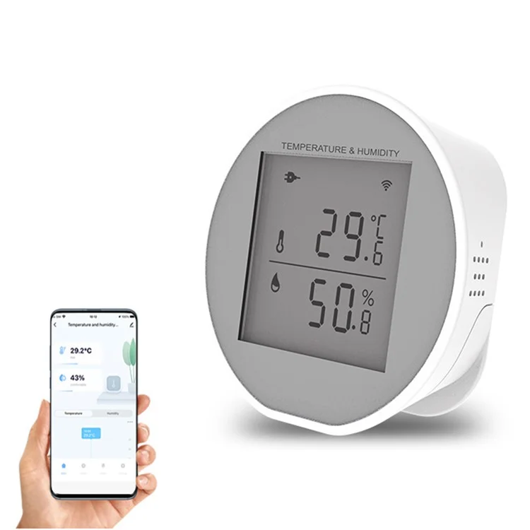 Capteur de température et d'humidité WSD500C Tuya Zigbee avec alarme anormale pour maison et bureau