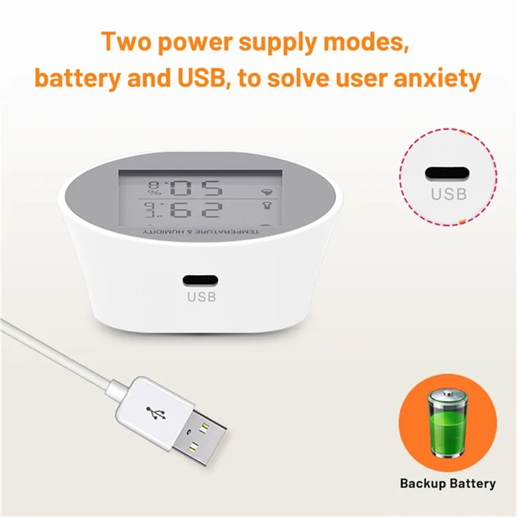 Capteur de température et d'humidité WSD500C Tuya Zigbee avec alarme anormale pour maison et bureau