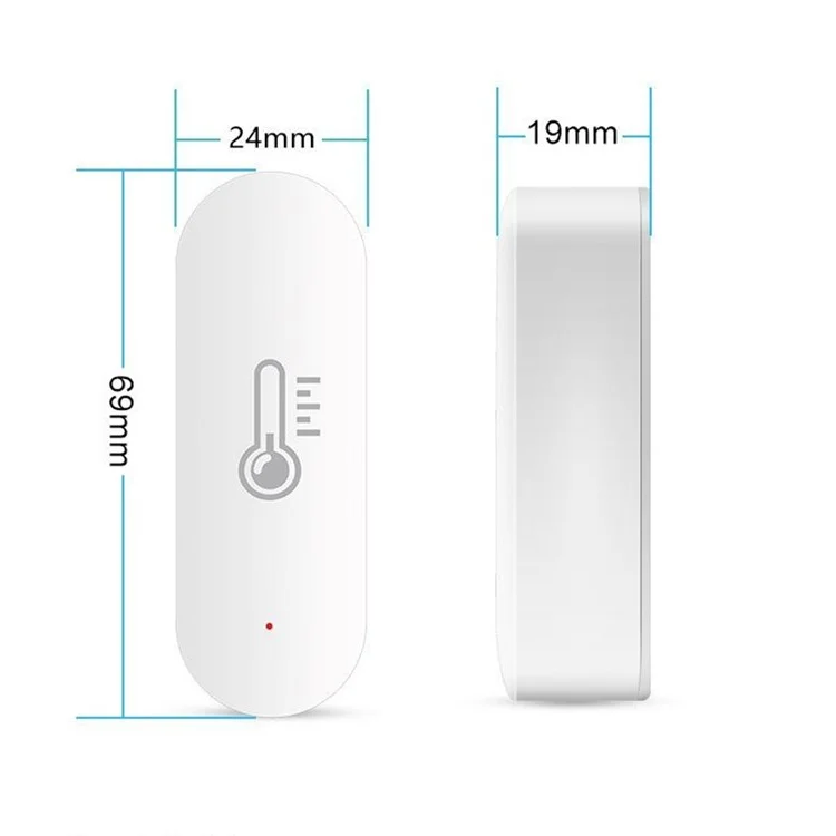 WSD500A Tuya Умный Zigbee 3.0 датчик температуры и влажности, совместимый с Alexa и Google Assistant (Без батареи)