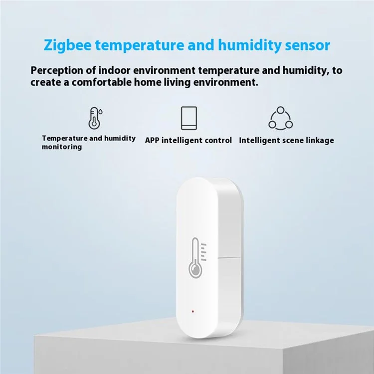 WSD500A Tuya Умный Zigbee 3.0 датчик температуры и влажности, совместимый с Alexa и Google Assistant (Без батареи)