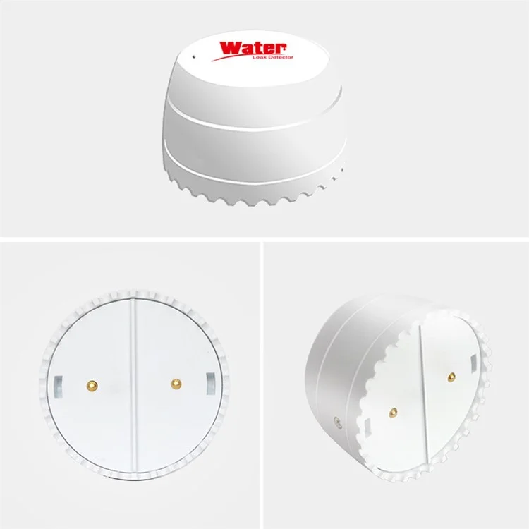 Detector de Fugas de Agua WiFi SQ400B Inteligente con Sensor de Desbordamiento y Sirena, Monitor en Tiempo Real Compatible con Alexa y Google Assistant