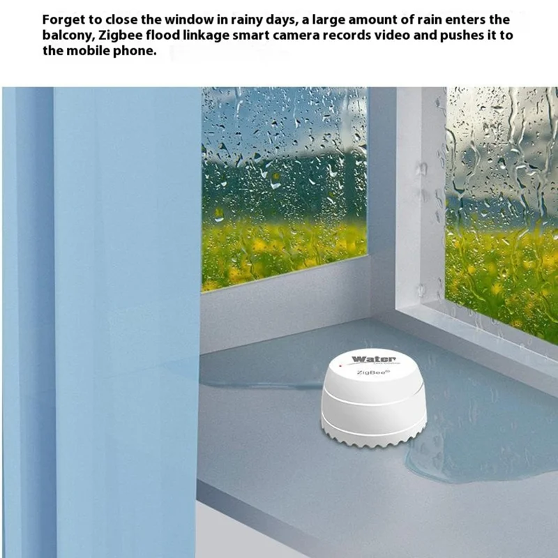 SQ500B Tuya Smart Zigbee 3.0 Water Leak Detector Smart Sensor for Alexa Google Assistant Real Time Monitor