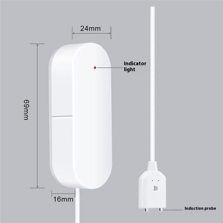 SQ400A WiFi Умный детектор утечки воды настенный датчик затопления с сигнализацией и мониторингом в реальном времени