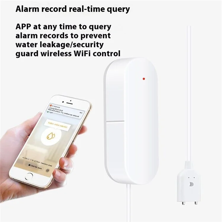 SQ400A WiFi Умный детектор утечки воды настенный датчик затопления с сигнализацией и мониторингом в реальном времени