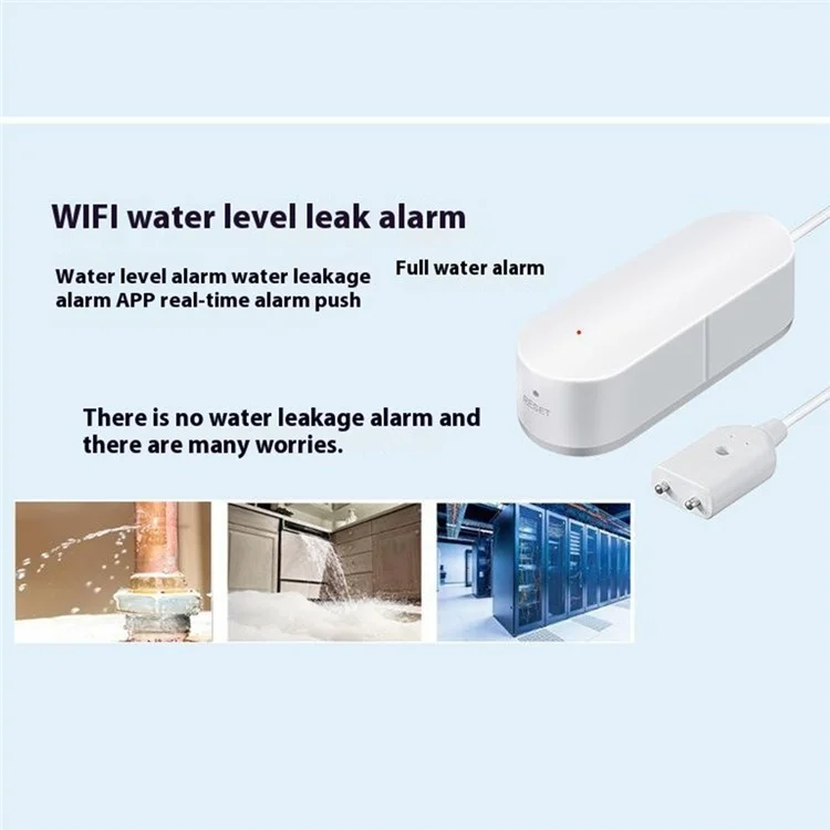SQ400A WiFi Умный детектор утечки воды настенный датчик затопления с сигнализацией и мониторингом в реальном времени