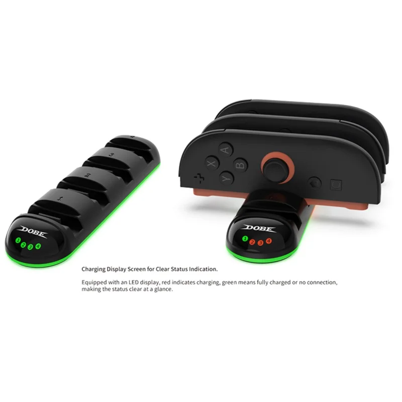 DOBE TNS-31114 Pour Nintendo Switch 2 Chargeur de Joy-Con 4 en 1 Chargeur portable avec indicateur LED