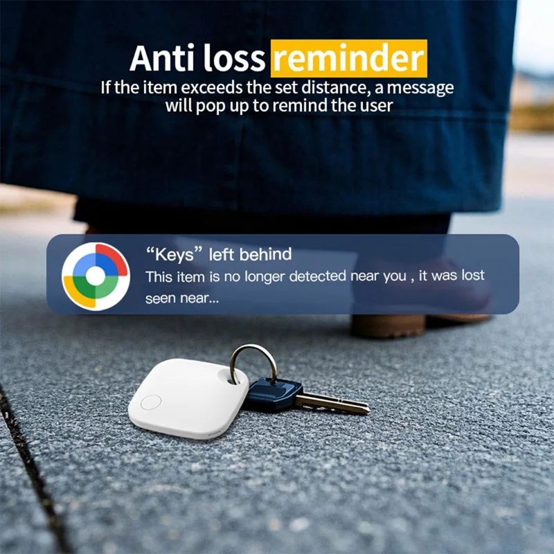 Localizador GPS Antivío Tag03 para Mascotas y Objetos de Valor - Compatible con Google Find My Device - Blanco