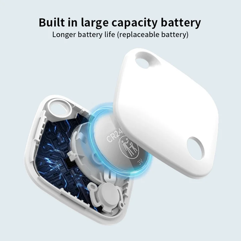 Localizador GPS Antivío Tag03 para Mascotas y Objetos de Valor - Compatible con Google Find My Device - Blanco