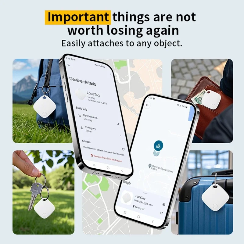 Localizador GPS Antivío Tag03 para Mascotas y Objetos de Valor - Compatible con Google Find My Device - Blanco