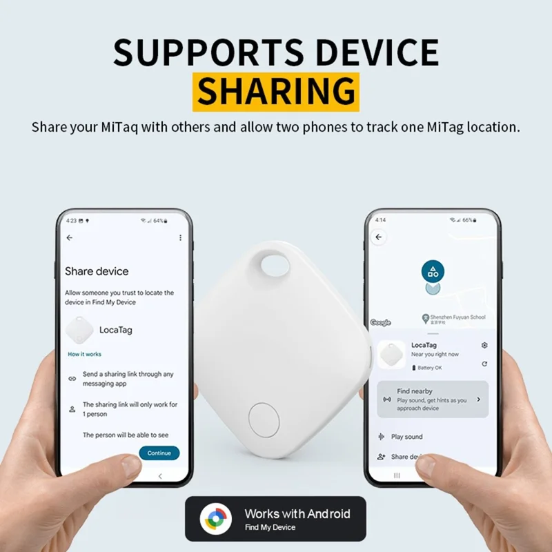 Localizador GPS Antivío Tag03 para Mascotas y Objetos de Valor - Compatible con Google Find My Device - Blanco