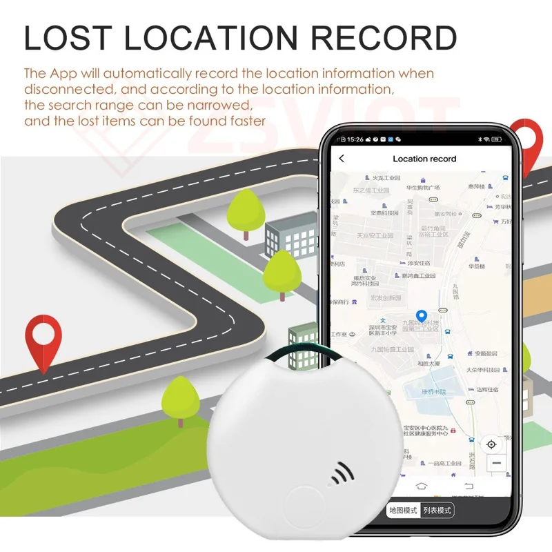 LT01 Localizador de Llaves Inteligente Bluetooth para Android, Buscador Bidireccional Compatible con Aplicación Tuya Smart - Blanco