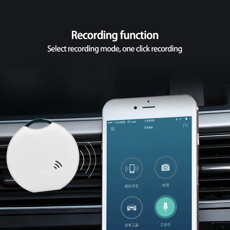 LT01 Localizador de Llaves Inteligente Bluetooth para Android, Buscador Bidireccional Compatible con Aplicación Tuya Smart - Blanco