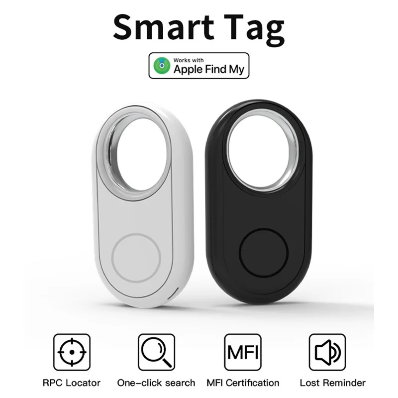 Itag12 für Apple Find My Bluetooth-kompatiblen Lokalisator Haustier Kind Ortungsgerät - Schwarz