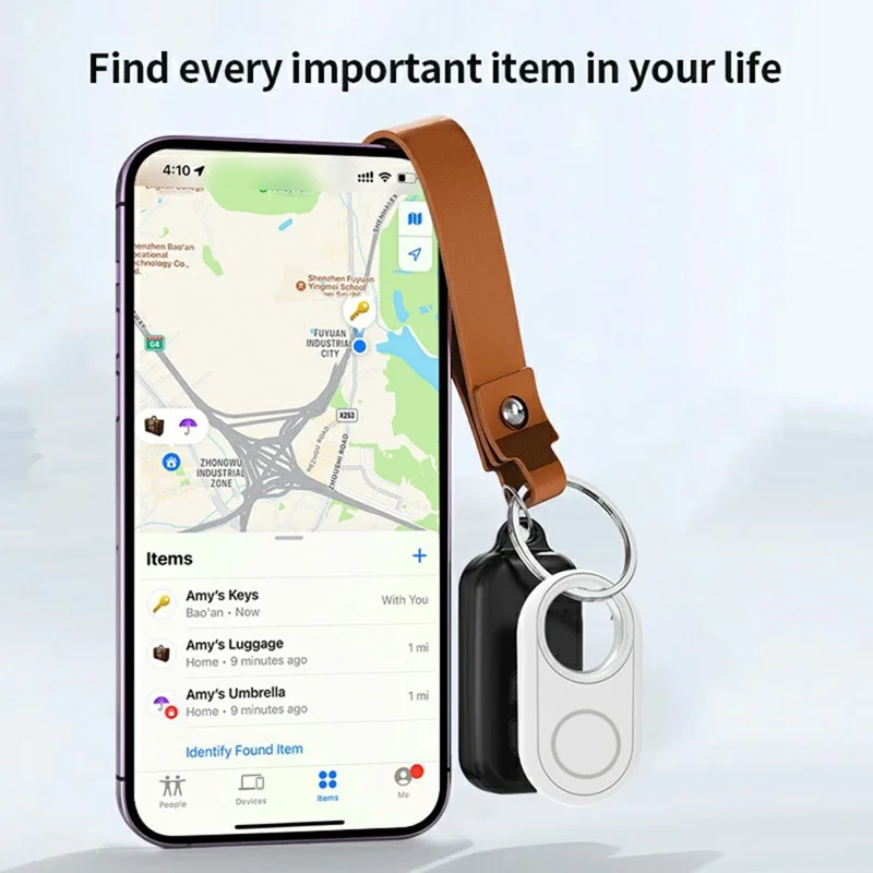 Itag12 für Apple Find My Bluetooth-kompatiblen Lokalisator Haustier Kind Ortungsgerät - Schwarz