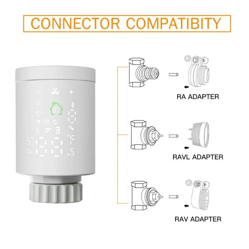 RV01 Zigbee Radiator Valve Smart Home Thermostat Controller Support Smartphone Tuya Remote Control