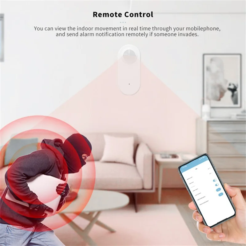 Sensor de Movimiento PIR Inteligente Tuya para Hogar, Detector de Presencia Corporal por WiFi