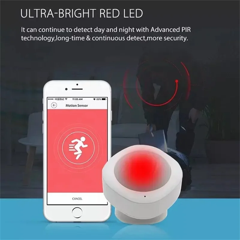 Датчик движения Zigbee MS02 Tuya с датчиком PIR для системы домашней автоматизации