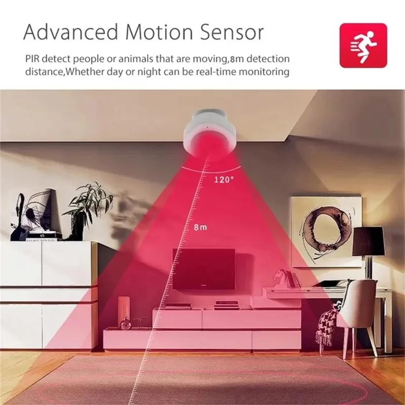 Датчик движения Zigbee MS02 Tuya с датчиком PIR для системы домашней автоматизации