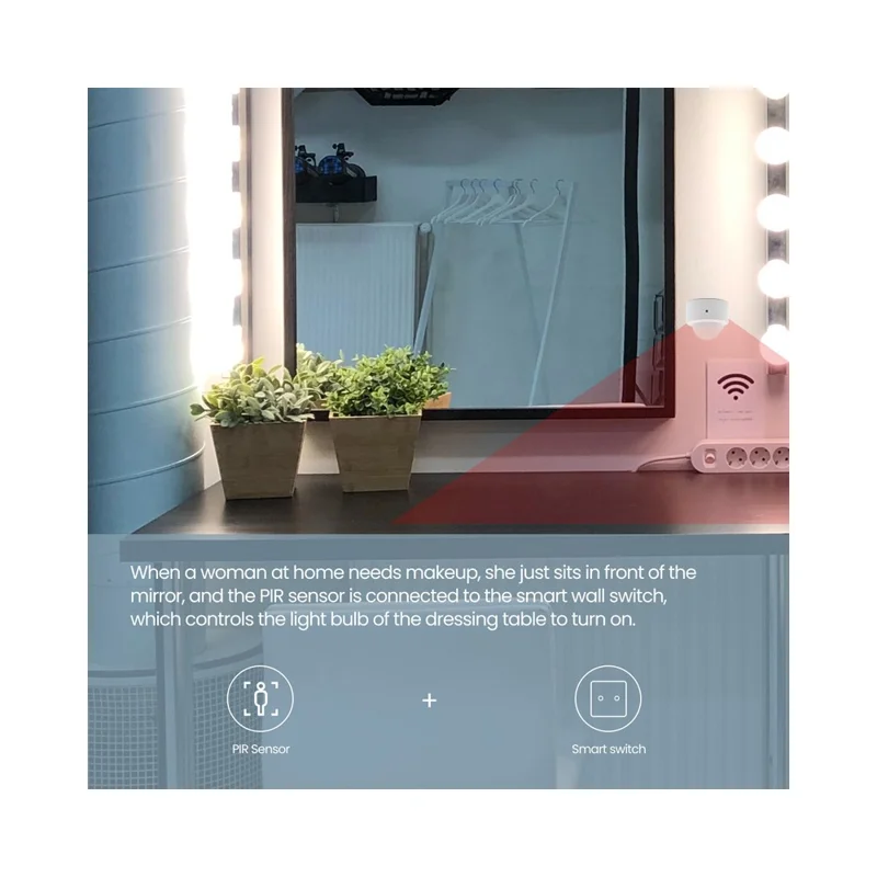 MS10 Zigbee PIR Sensor Motion Detector Smart Home Module Wireless Human Body Infrared Sensor Alarm