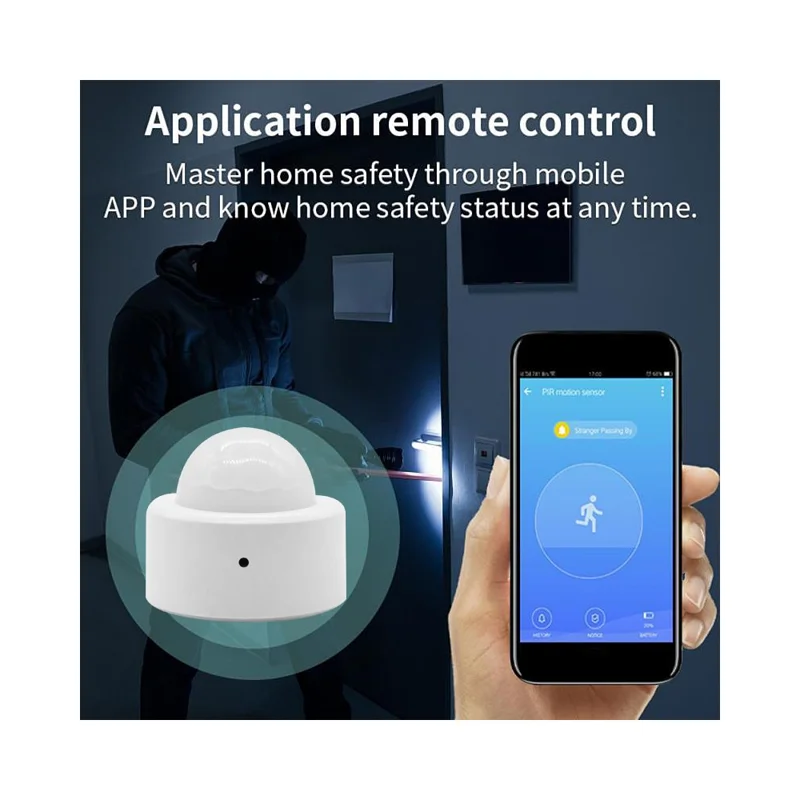 MS10 Zigbee PIR Sensor Motion Detector Smart Home Module Wireless Human Body Infrared Sensor Alarm