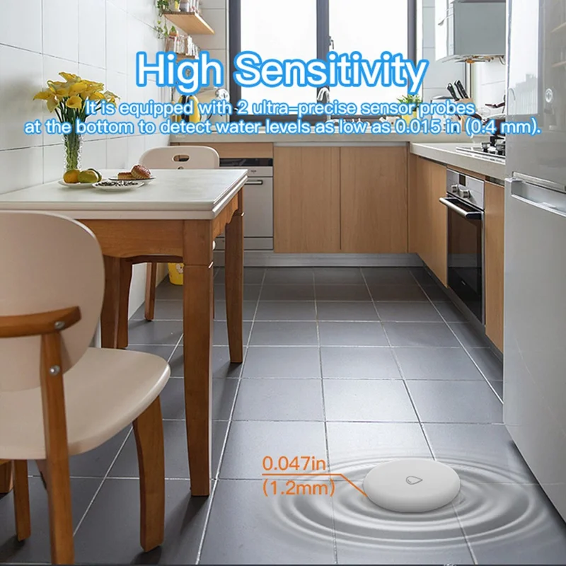 WL08 Tuya Zigbee Water Leak Sensor Wireless Flood Detector Smart Home Water Level Alarm Device