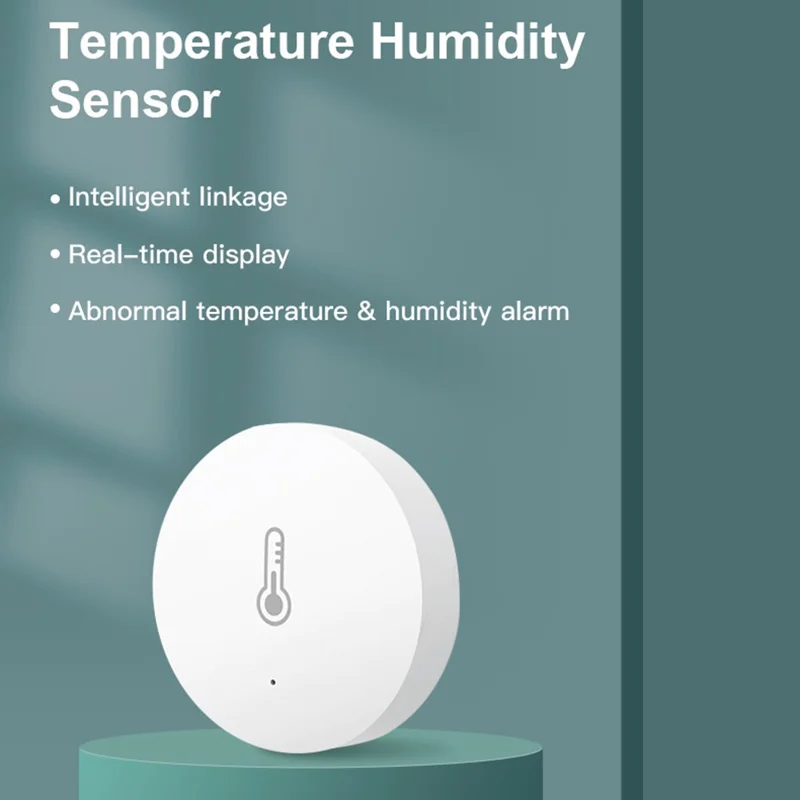 HS06 Tuya Zigbee Round Temperature Humidity Sensor Smart Home Indoor Thermometer Detector
