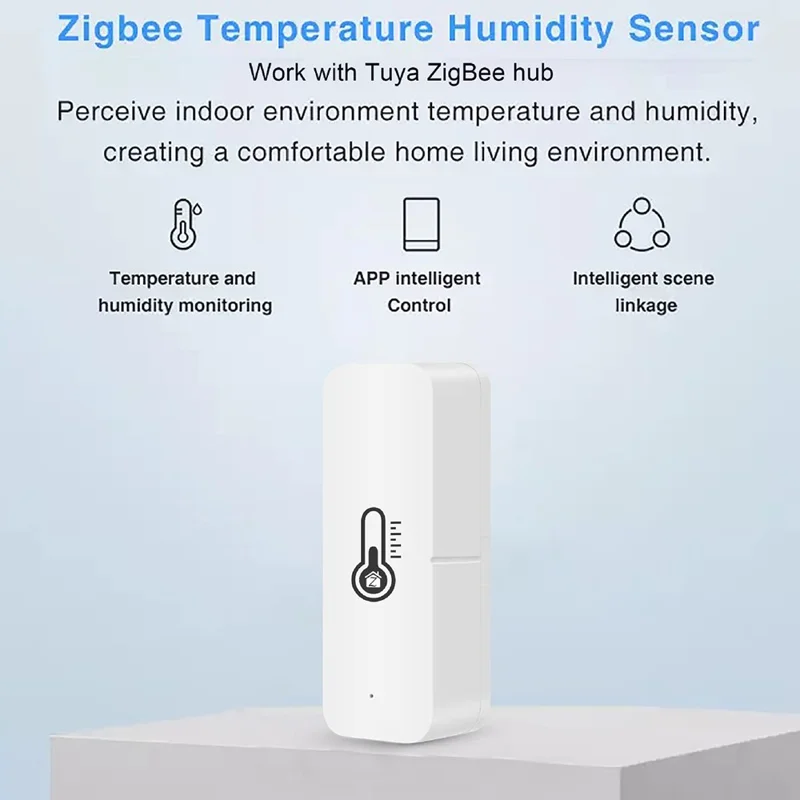 HS07 Zigbee / Wifi Smart Temperature Humidity Sensor Wireless Thermometer Compatible With Alexa Google Home - Zigbee