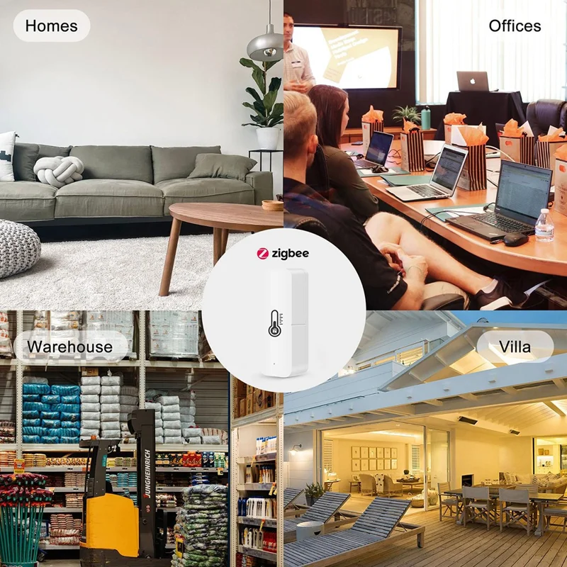 HS07 Zigbee / Wifi Smart Temperature Humidity Sensor Wireless Thermometer Compatible With Alexa Google Home - Zigbee