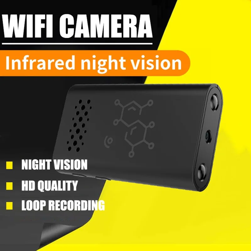 XF Mini Caméra de Sécurité sans Fil WiFi pour Maison Haute Définition Vision Nocturne Surveillance à Distance Compatible Android iOS