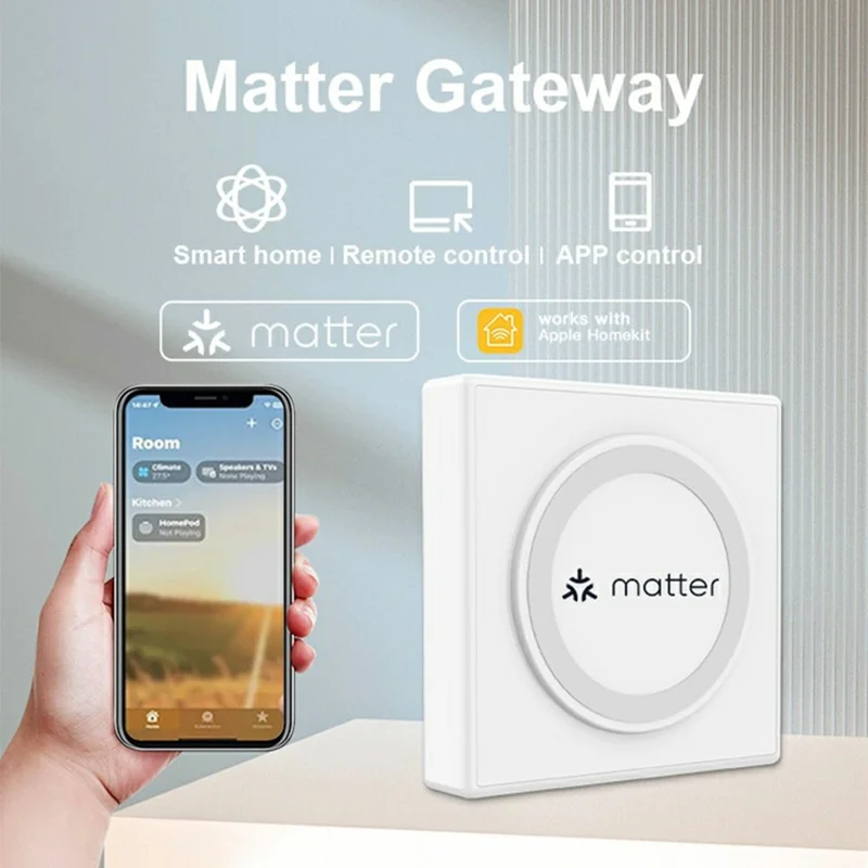 GW01 Tuya Smart Home Gateway Matter Protocol Multi-Mode Wired Hub for Zigbee Thread Network Central Control