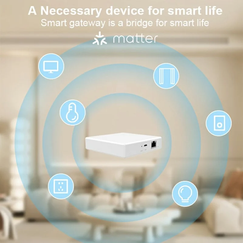 GW01 Tuya Smart Home Gateway Matter Protocol Multi-Mode Wired Hub for Zigbee Thread Network Central Control