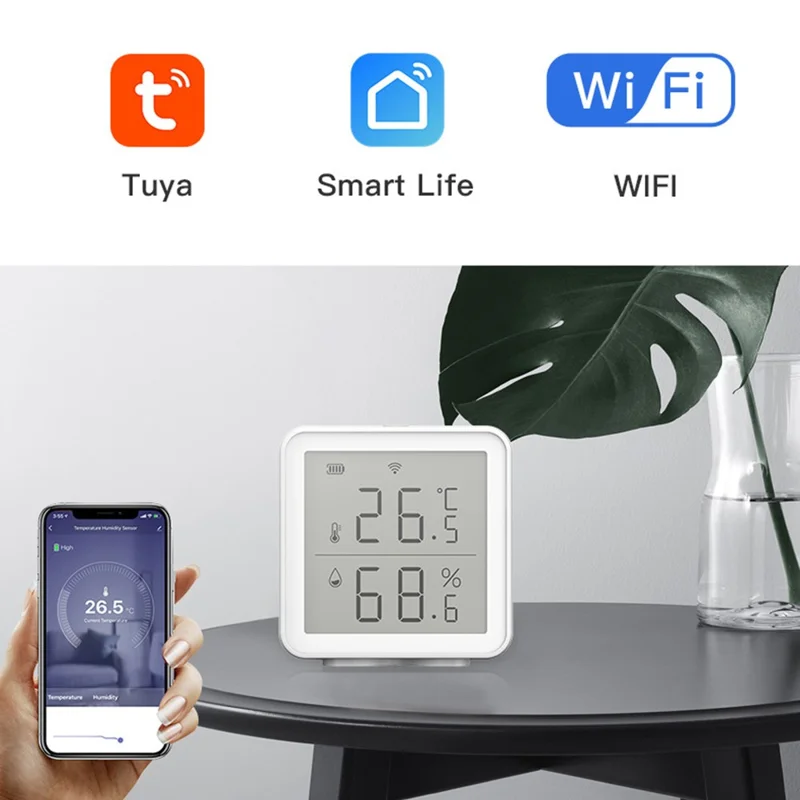Détecteur de température et d'humidité WiFi TH03 - Thermomètre et hygromètre intérieur sans fil