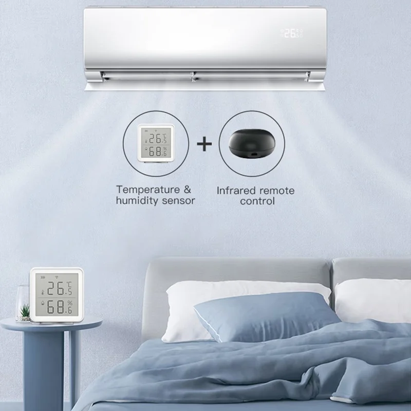 Détecteur de température et d'humidité WiFi TH03 - Thermomètre et hygromètre intérieur sans fil