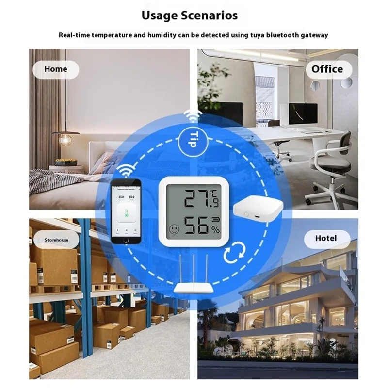 TH05 Thermomètre Hygromètre Compatible Bluetooth Écran LCD Capteur de Température et d'Humidité