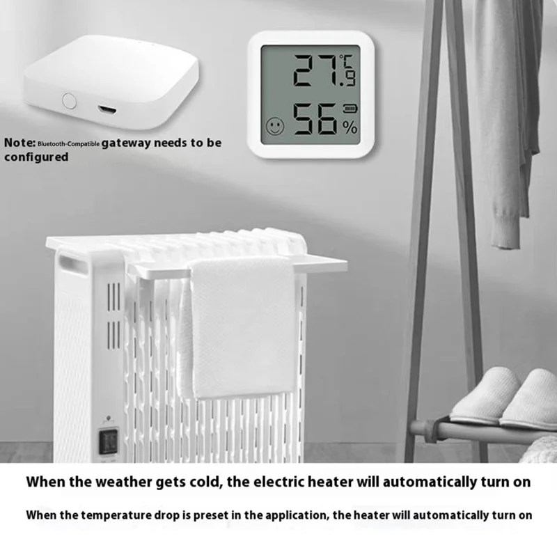 TH05 Thermomètre Hygromètre Compatible Bluetooth Écran LCD Capteur de Température et d'Humidité