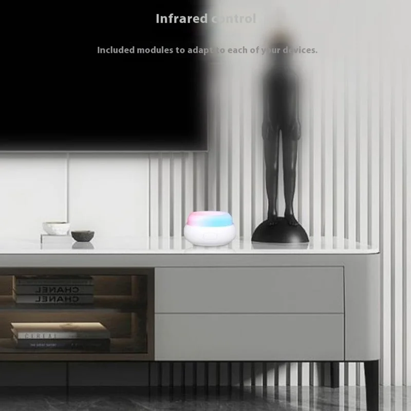 Controle Remoto Universal Inteligente IR10 Wi-Fi com Aprendizado Automático e Luz Ambiente para Eletrodomésticos