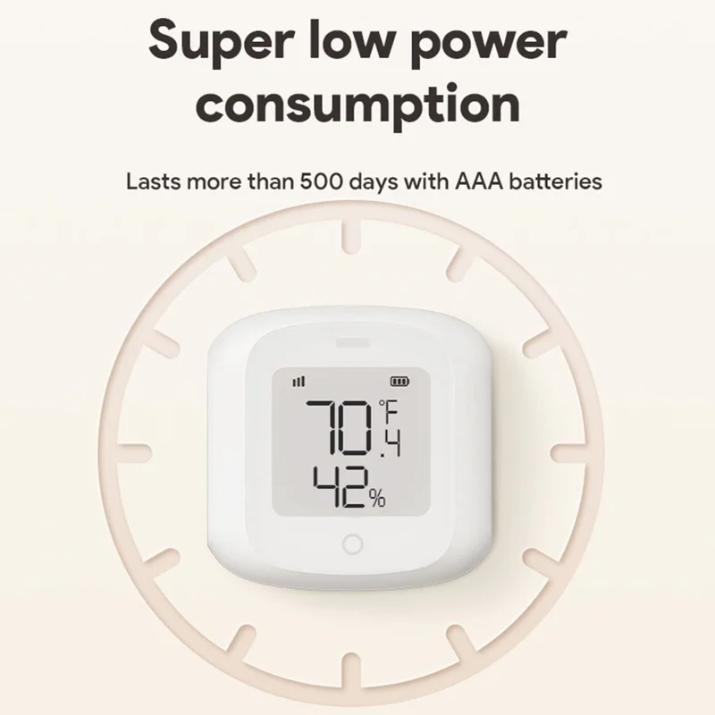 TH10 Smart Wireless Temperatur- und Luftfeuchtigkeitssensor mit Aktualisierungstaste für Smart Home Fernüberwachung - WiFi-Version