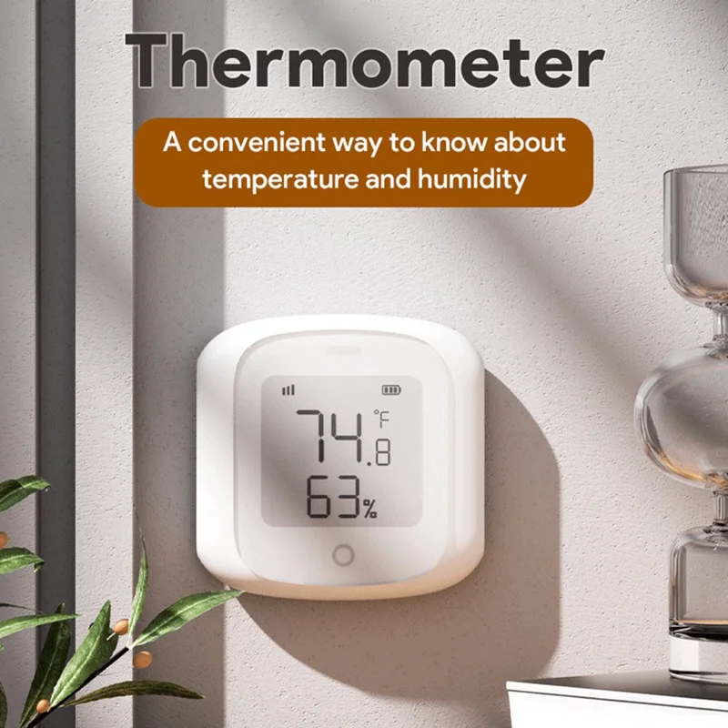 TH10 Smart Wireless Temperatur- und Luftfeuchtigkeitssensor mit Aktualisierungstaste für Smart Home Fernüberwachung - WiFi-Version