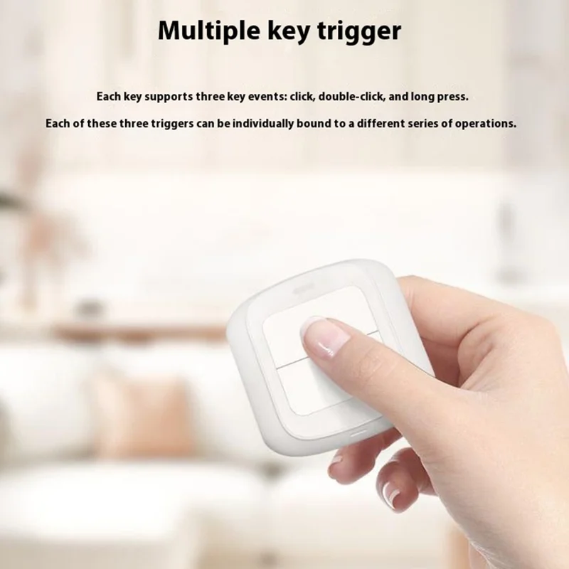 SC10 2-Gang Smart Switch Zigbee / Wifi Wireless Remote Control Button for Smart Home Automation - WiFi Version