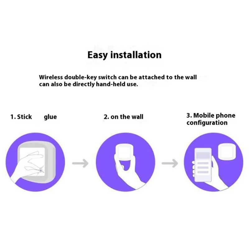 SC10 2-Gang Smart Switch Zigbee / Wifi Wireless Remote Control Button for Smart Home Automation - WiFi Version