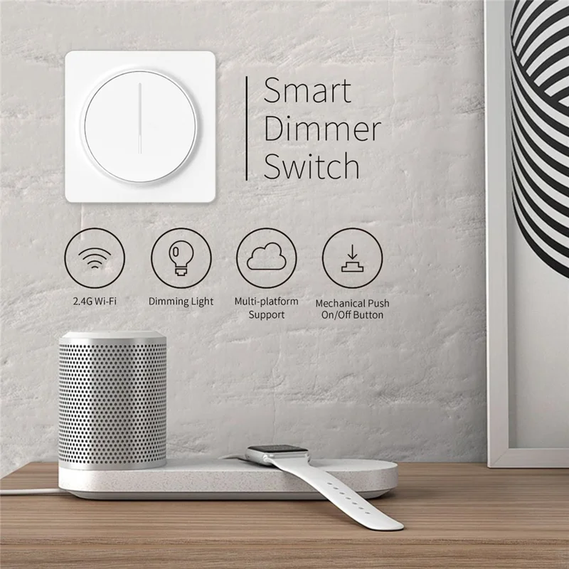 SD02 Interruptor de Parede Inteligente Tuya WiFi com Controle de Toque, Dimmer Sem Etapas para Iluminação, Painel Inteligente, Padrão Europeu