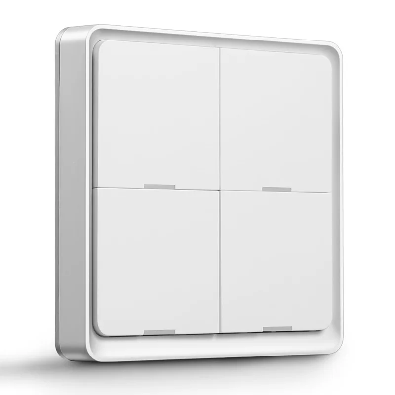 SC04 Painel de Interruptor Inteligente Sem Fio Zigbee de 4 Canais para Controle Remoto de Cenas Programáveis