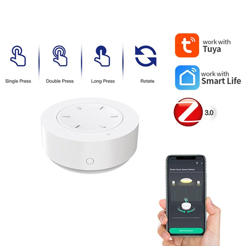 SC20 Botão de Cena Inteligente Interruptor Sem Fio Zigbee Controle Remoto para Iluminação Domótica Dimmer / Configuração de Cena