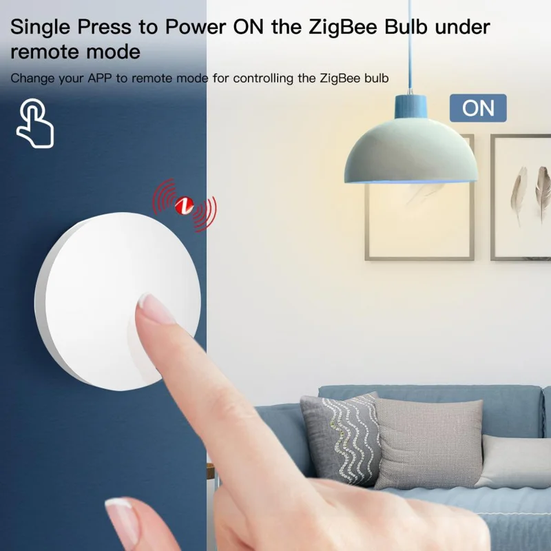SC021 Smart Home Zigbee One-Click Scene Switch Wireless Control Light Management Panel - Yellow