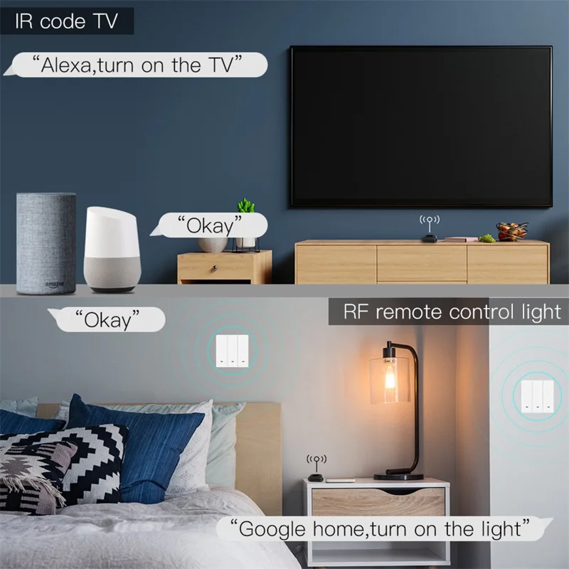 IR11 WiFi Smart Universal Remote Control IR RF Learning Voice Control Smart Home RF433 Infrared Radio Frequency Controller