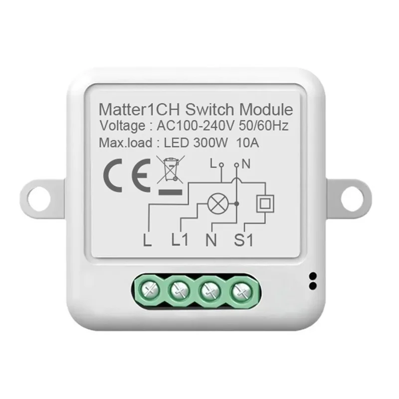 SB01 Matter 1-Kanal Smart Switch WLAN Drahtlos Verdeckt Homekit Sprachsteuerung Schalter