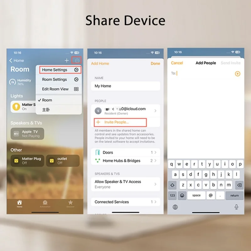 SB01 Matter 1-Kanal Smart Switch WLAN Drahtlos Verdeckt Homekit Sprachsteuerung Schalter