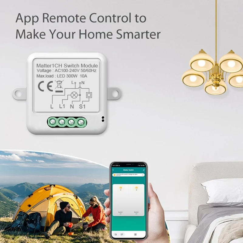 SB03 Matter 3-Fach WiFi Smart Switch Homekit Drahtloser Sprachsteuerungs-Schalter
