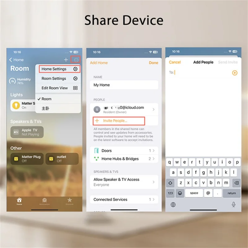 Matter SB04 für Homekit 4-Kanal WiFi Smart Switch Modul Drahtlose Sprachsteuerung Versteckte Fernbedienung