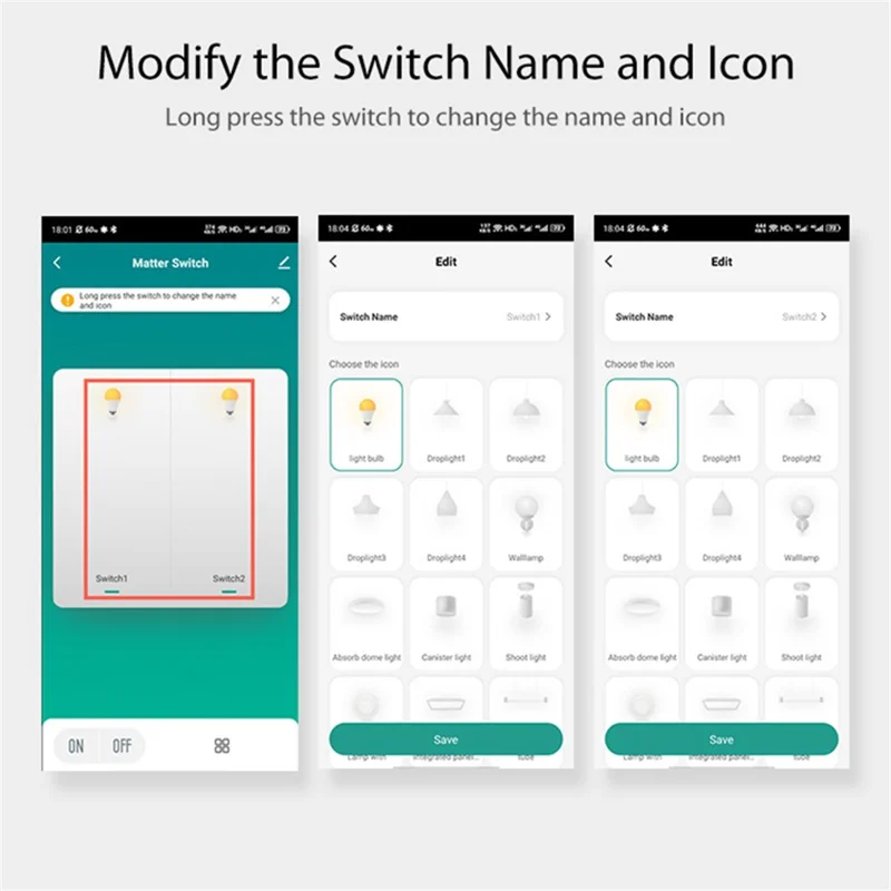 Matter SB04 für Homekit 4-Kanal WiFi Smart Switch Modul Drahtlose Sprachsteuerung Versteckte Fernbedienung